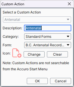 Configure Actions Tab